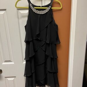 S.L. Fashions Black Sleeveless Dress